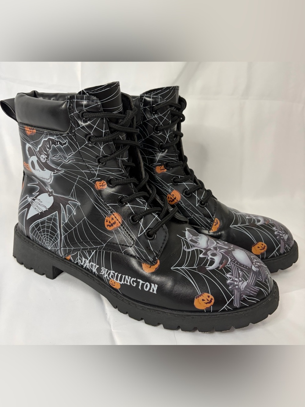 The Nightmare Before Christmas Jack Skellington Black Halloween Combat Boots